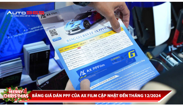 BẢNG GIÁ DÁN PPF CỦA AX FILM CẬP NHẬT ĐẾN THÁNG 12/2024